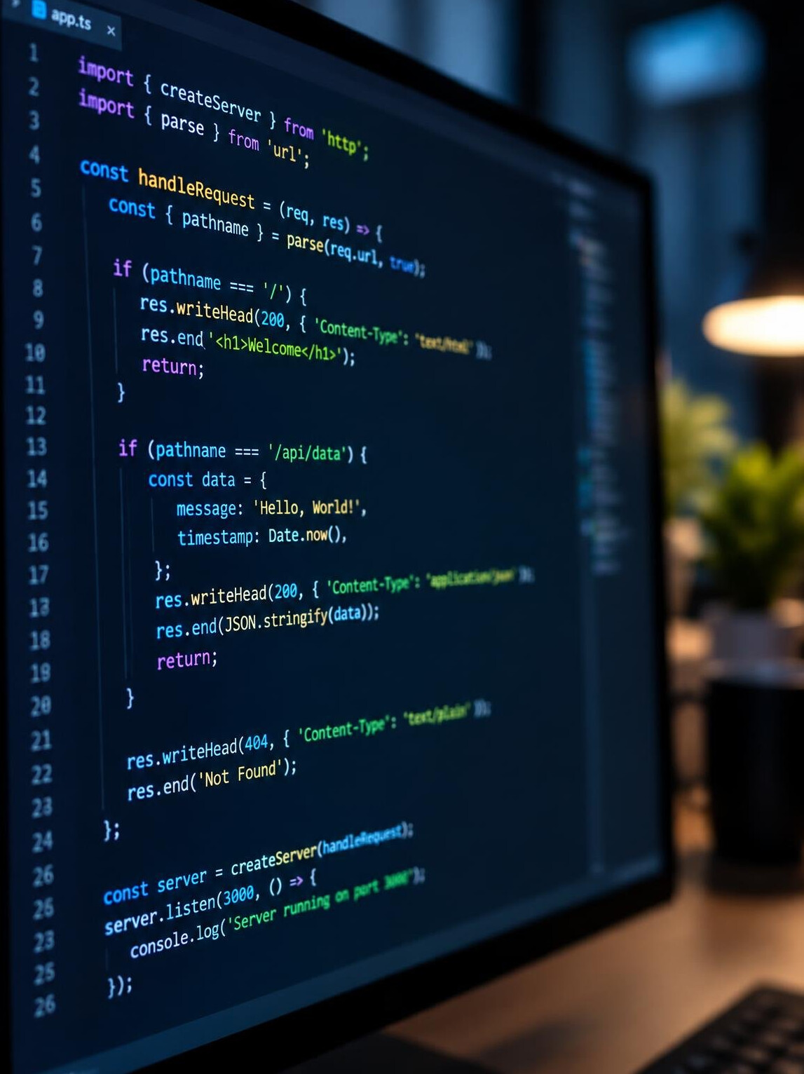 Code on a computer screen