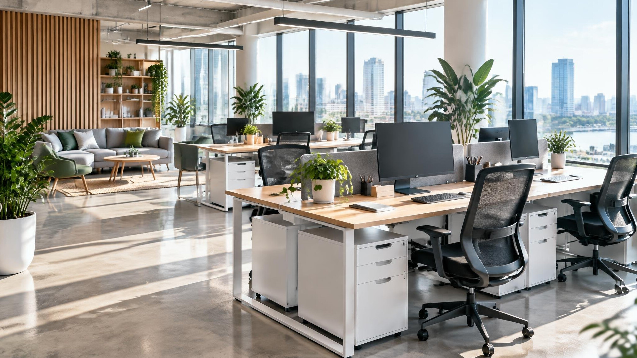 Bright modern office interior